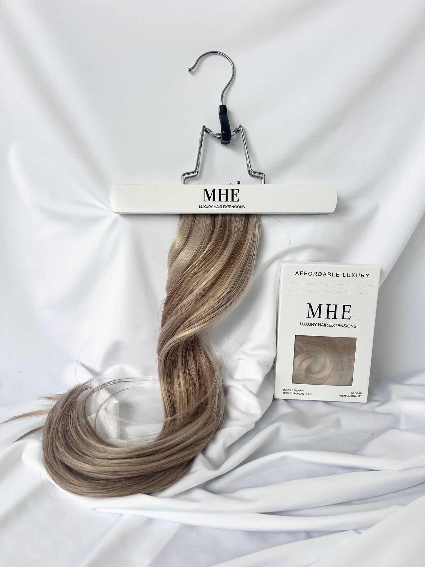 6-60A Light Brown & Ash Blonde (80/20) tape in extensions