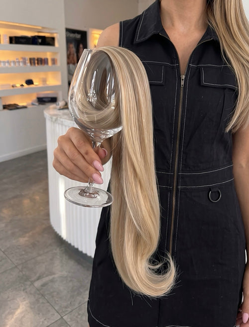 Maiden Ultimate Weft shade 6-60A — Light Chestnut Brown & Ash Blonde · 20% / 80%