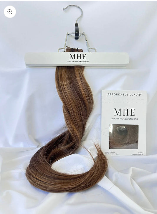 '50G' TAPE IN HAIR EXTENSIONS p4/8 Hazelnut/Dark golden blonde mix