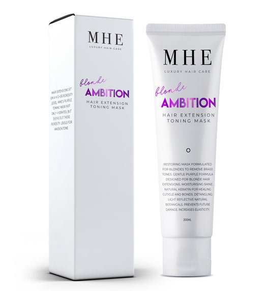 Blonde Ambition hair extension toning mask.