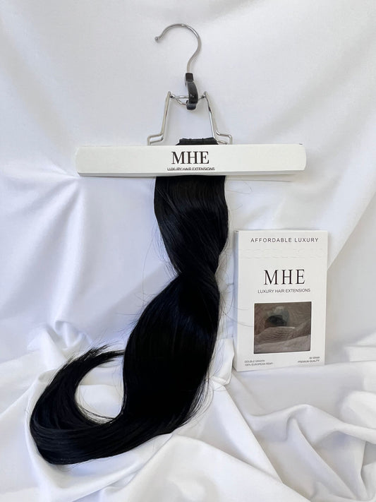 Black tape in hair extensions