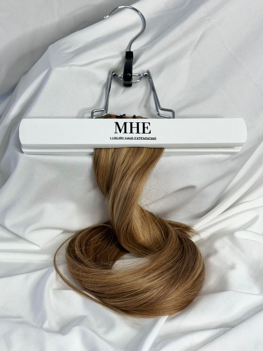 salty caramel piano clip in hair extensions