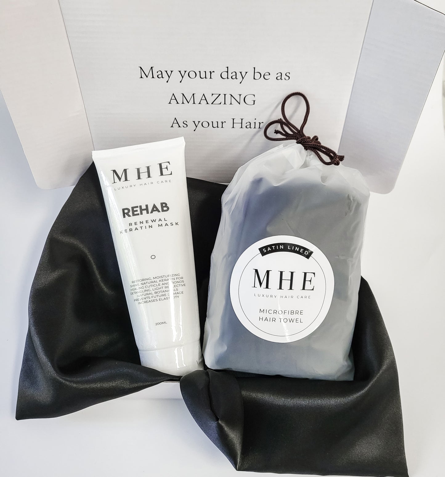 gift box filled with hair care.