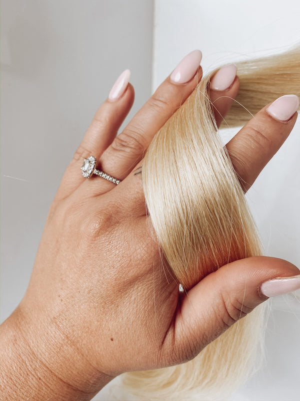 tape in hair extensions-60 clean blonde-24 inch