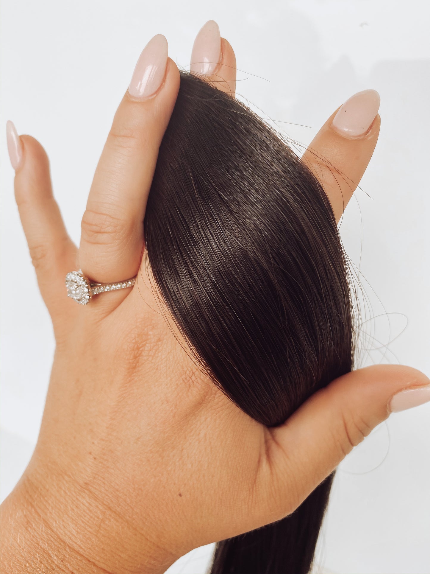 weft hair-1b-darkest brown 20 inch