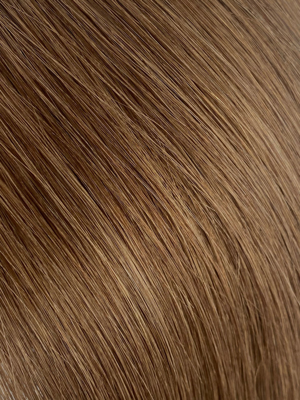 genius signature weft hair-6-light chestnut brown 20 inch