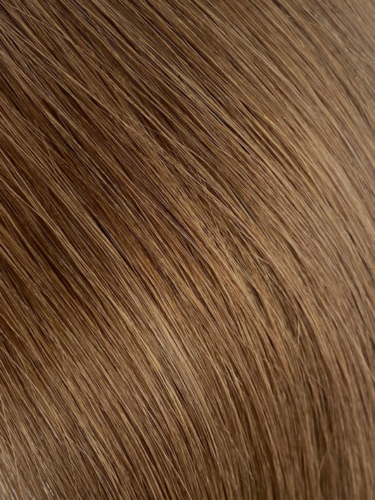 weft hair-6-light chestnut brown 20 inch